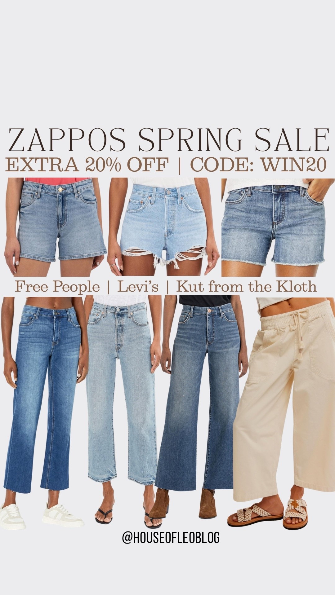 Zappos code WIN20. Denim shorts. Levi’s, free people 

#LTKSaleAlert