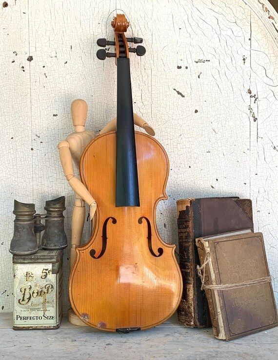 Antique Violin Aged Worn Vintage Farmhouse 23 Full Size - Etsy | Etsy (US)