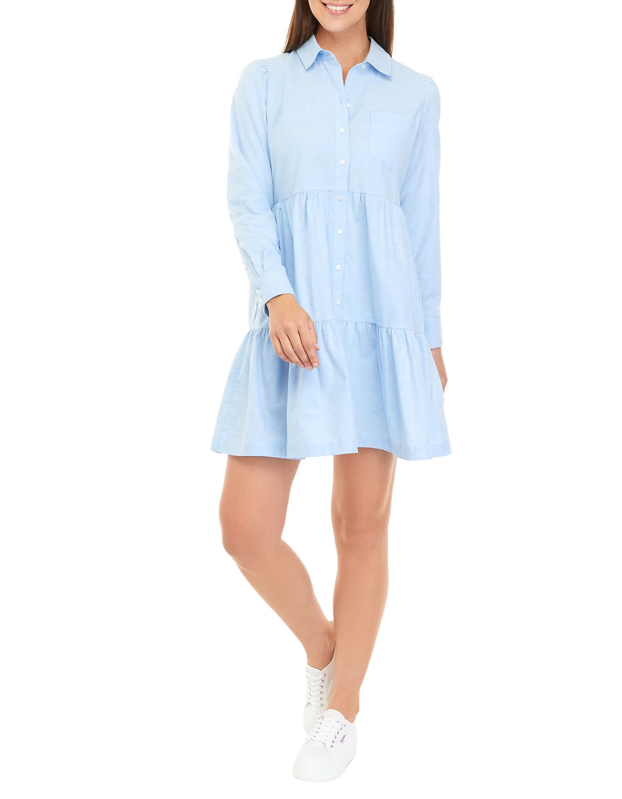 Women's Long Sleeve Button Up Dress | Belk