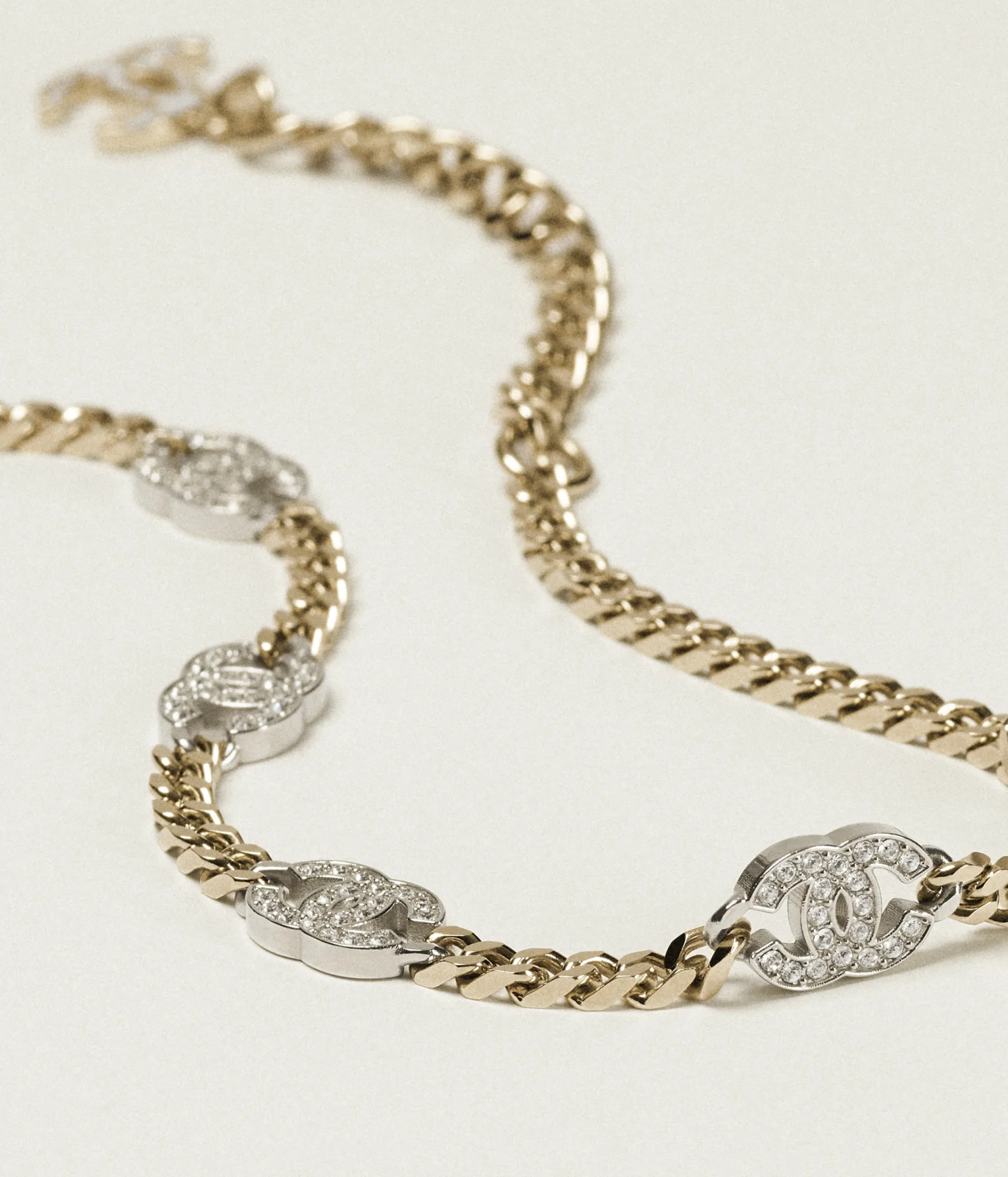 Choker - Metal & strass, gold, silver & crystal — Fashion | CHANEL | Chanel, Inc. (US)