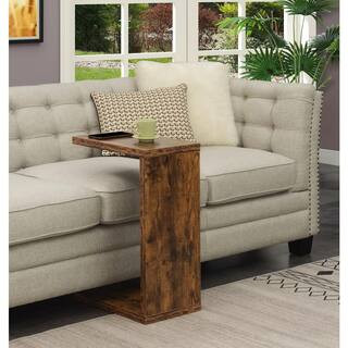 Northfield 11.5 in. W x 26 in. H Barnwood C-Top Wood End Table | The Home Depot