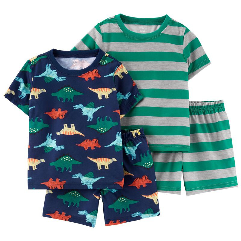 4-Piece Dinosaur Loose Fit Poly PJs | Carter's