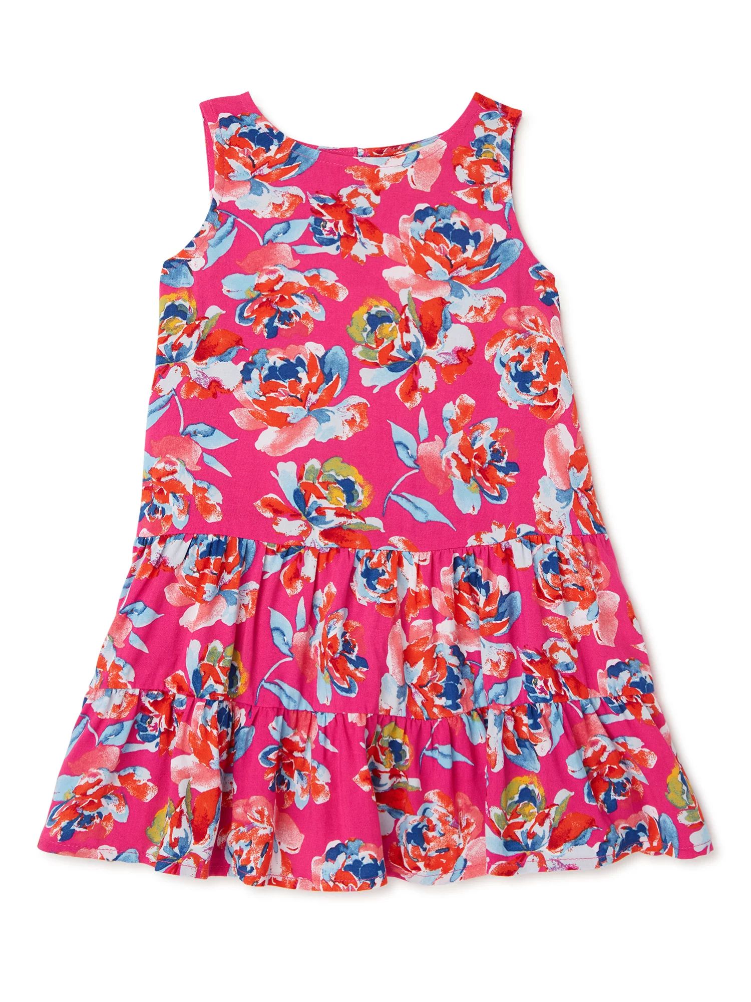 The Pioneer Woman Mommy & Me Toddler Girls Printed Tiered Dress, Sizes 2T-6X | Walmart (US)