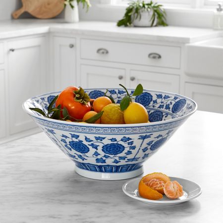 New blue and white bowl 💙 decorative bowl, fruit bowl, kitchen, chinoiserie 

#LTKunder50 #LTKhome #LTKsalealert