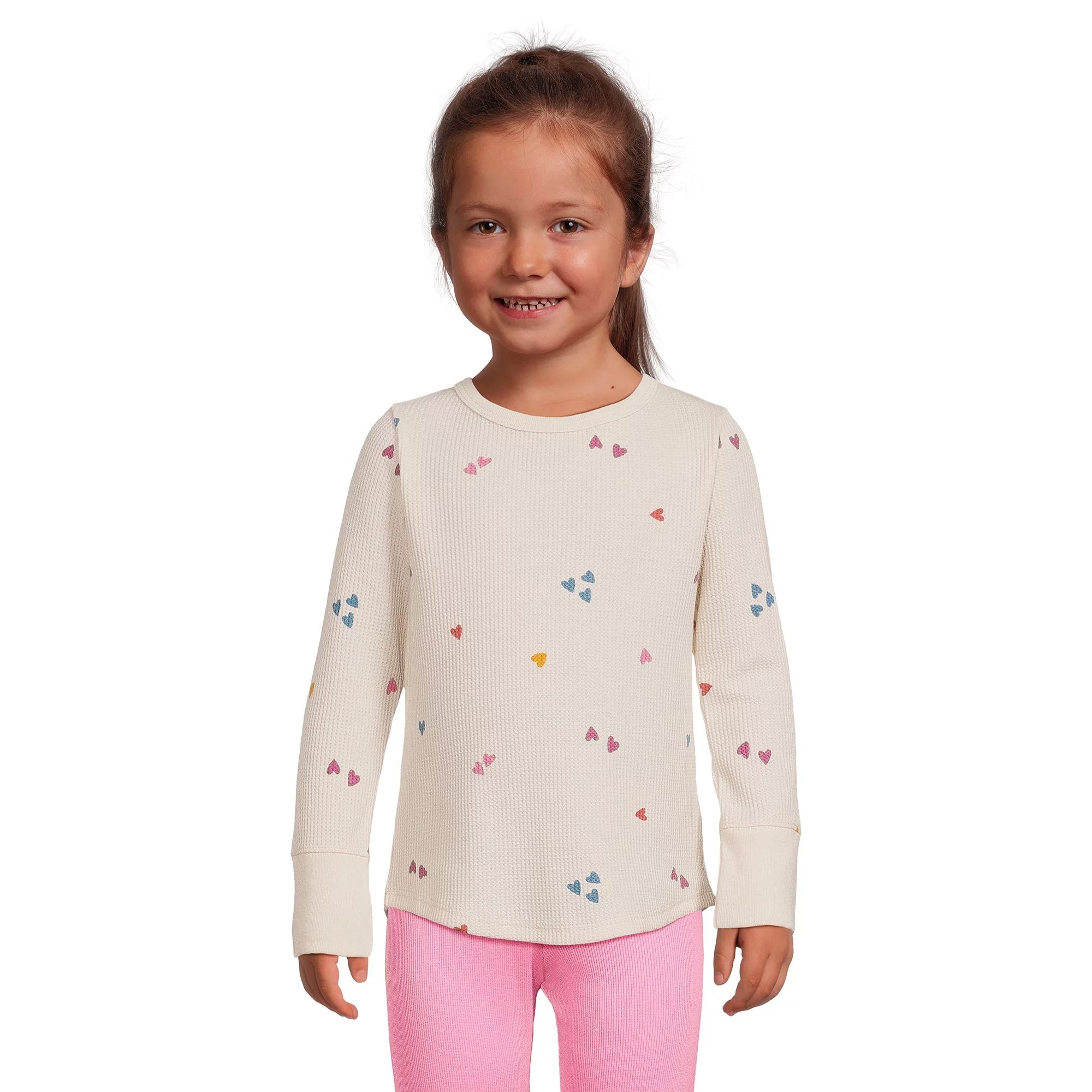 Garanimals Toddler Girl Long Sleeve Thermal T-Shirt, Sizes 12M -5T | Walmart (US)