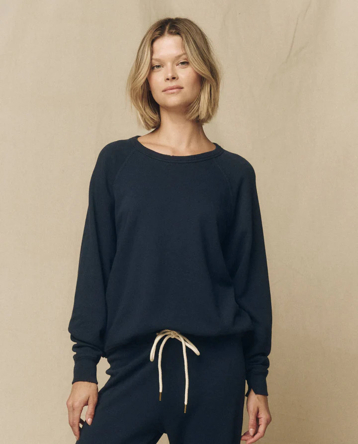 The College Sweatshirt. - Almost Black - THE GREAT. | THE GREAT.