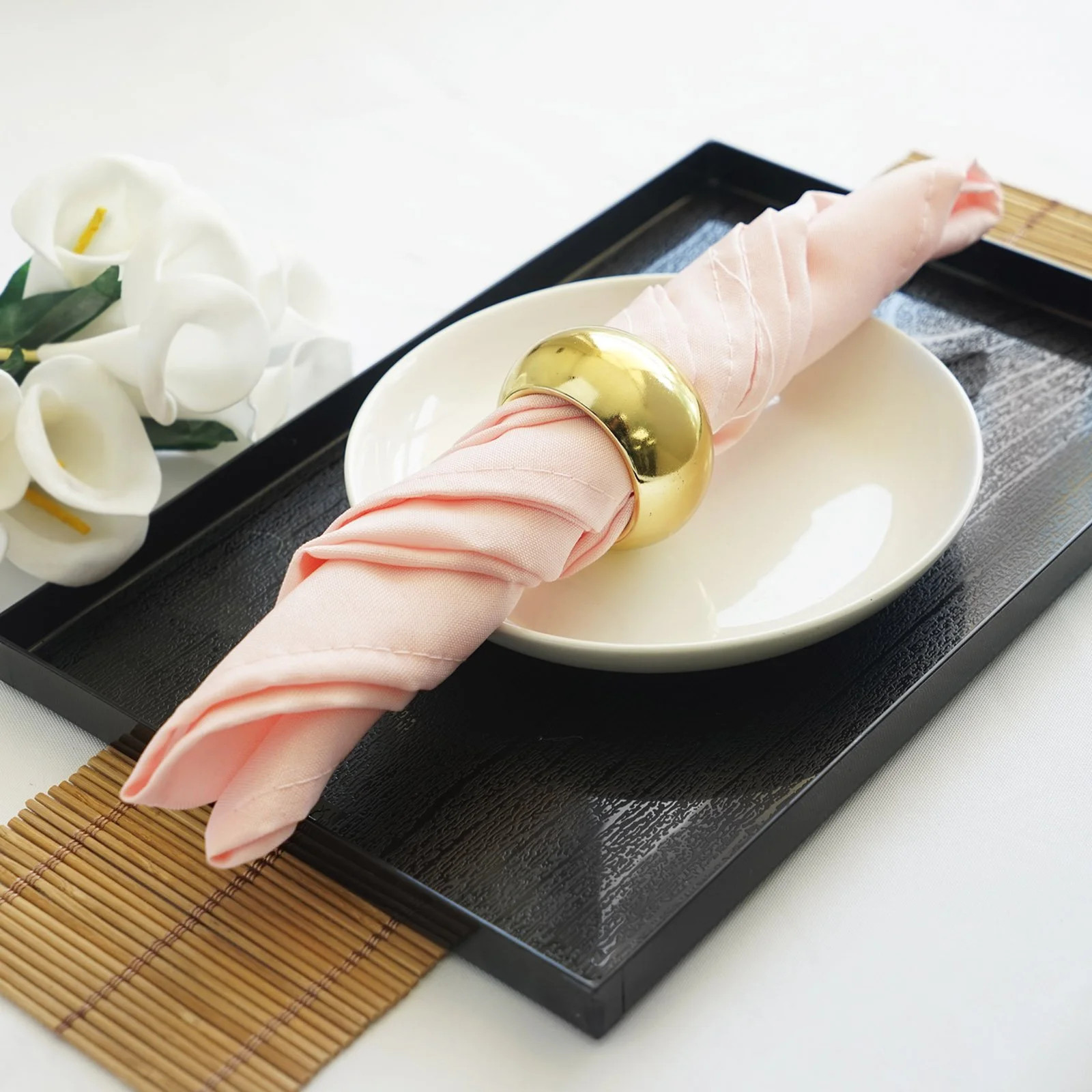 Efavormart Pack of 5 BLUSH Premium 17" x 17" Washable Polyester Napkins Great for Wedding Party R... | Walmart (US)