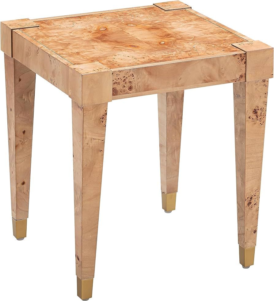 TOV Furniture Brandyss Engineered Wood Burl End Table in Natural Brown | Amazon (US)
