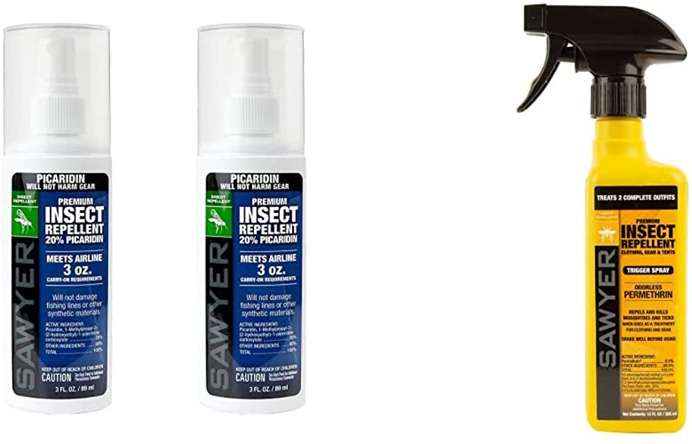 Sawyer Products SP5432 Picaridin Insect Repellent Spray, 20%, Pump, 3-Ounce, Twin Pack & Sawyer P... | Amazon (US)