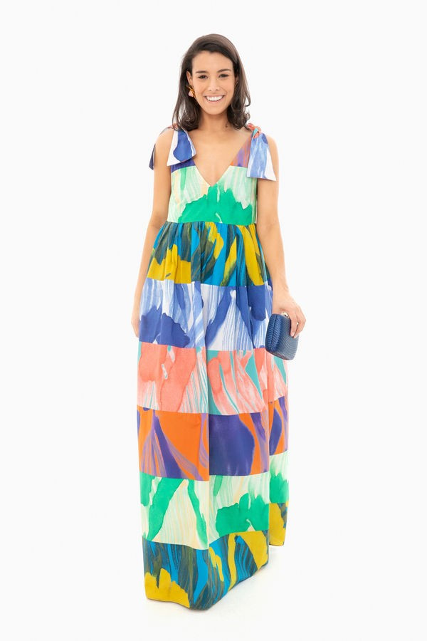 Multicolor Watercolor Maxi Dress | Tuckernuck