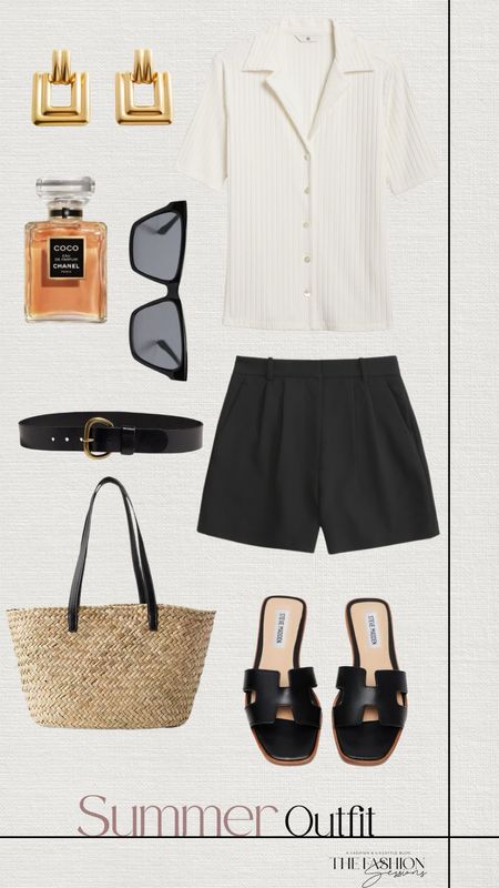 Summer Outfit | Tailored Shorts | Cream Button Down T | Woven Bag | Chanel |

#LTKSeasonal #LTKShoeCrush #LTKStyleTip