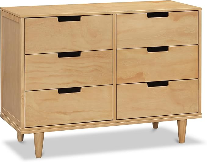 DaVinci Marley 6 Drawer Double Dresser in White and Natural, GREENGUARD Gold Certified | Amazon (US)