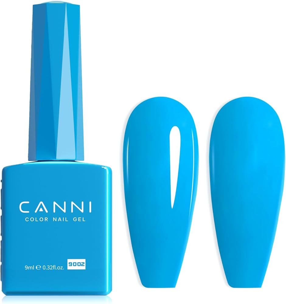 CANNI Blue Gel Nail Polish, 1Pcs Bright Blue Gel Polish Color High Gloss Soak Off U V Nail Manicu... | Amazon (US)