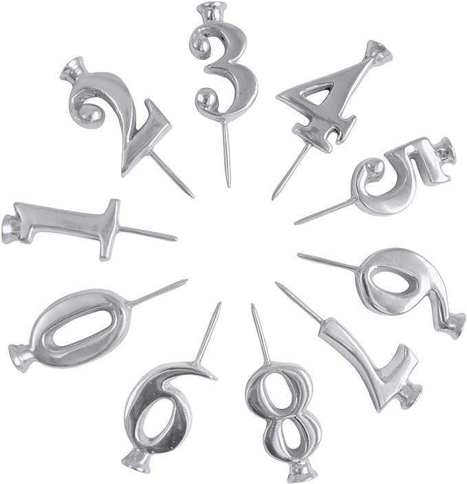 Mariposa Number Candle Holder Set | Silver | Brillante | Gifts | Candleholders | Recycled Sandcas... | Amazon (US)