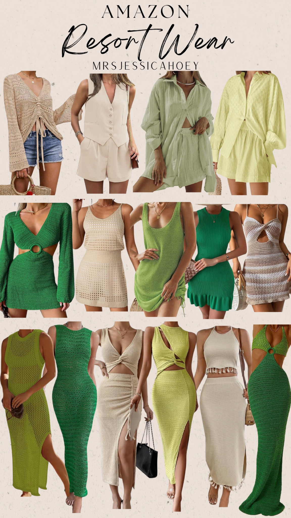 Women’s resort wear. Vacation out. Spring summer outfit. Beach outfit. Two piece set. Crochet cover up. Crochet cut out dress. Bathing suit cover up. Travel outfit. Date outfit. Spring summer dresses. 

#LTKfindsunder50 #LTKSeasonal #LTKSpringSale