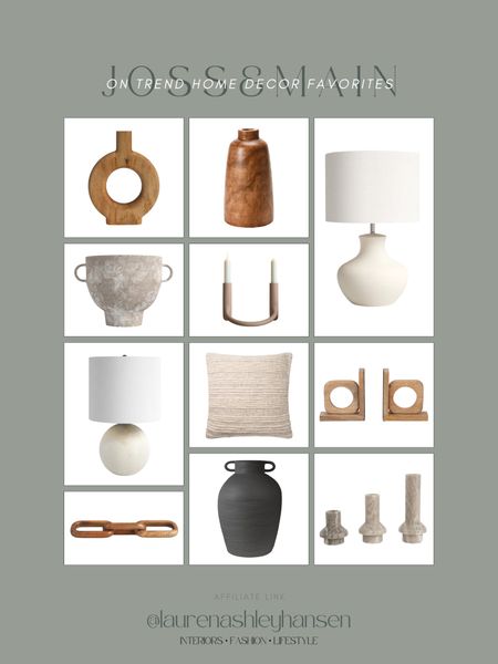 Spring / Summer Joss & Main 2024 edit! These home decor picks are all on trend and perfect for the spring and summer seasons. The mixture of materials, silhouettes and shapes, and the neutral colors all make them such beautiful styling pieces! 

#LTKhome #LTKstyletip