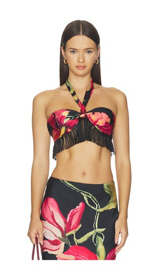 ROCOCO SAND Fringe Top in Black. Taglia S. Also in XXS, XL, XXL. | Revolve Clothing (Global)