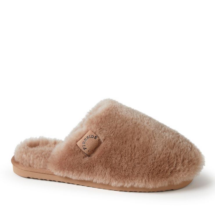 Fireside By Dearfoams Women's Shelly Beach Genuine Shearling Scuff Slippers | Target