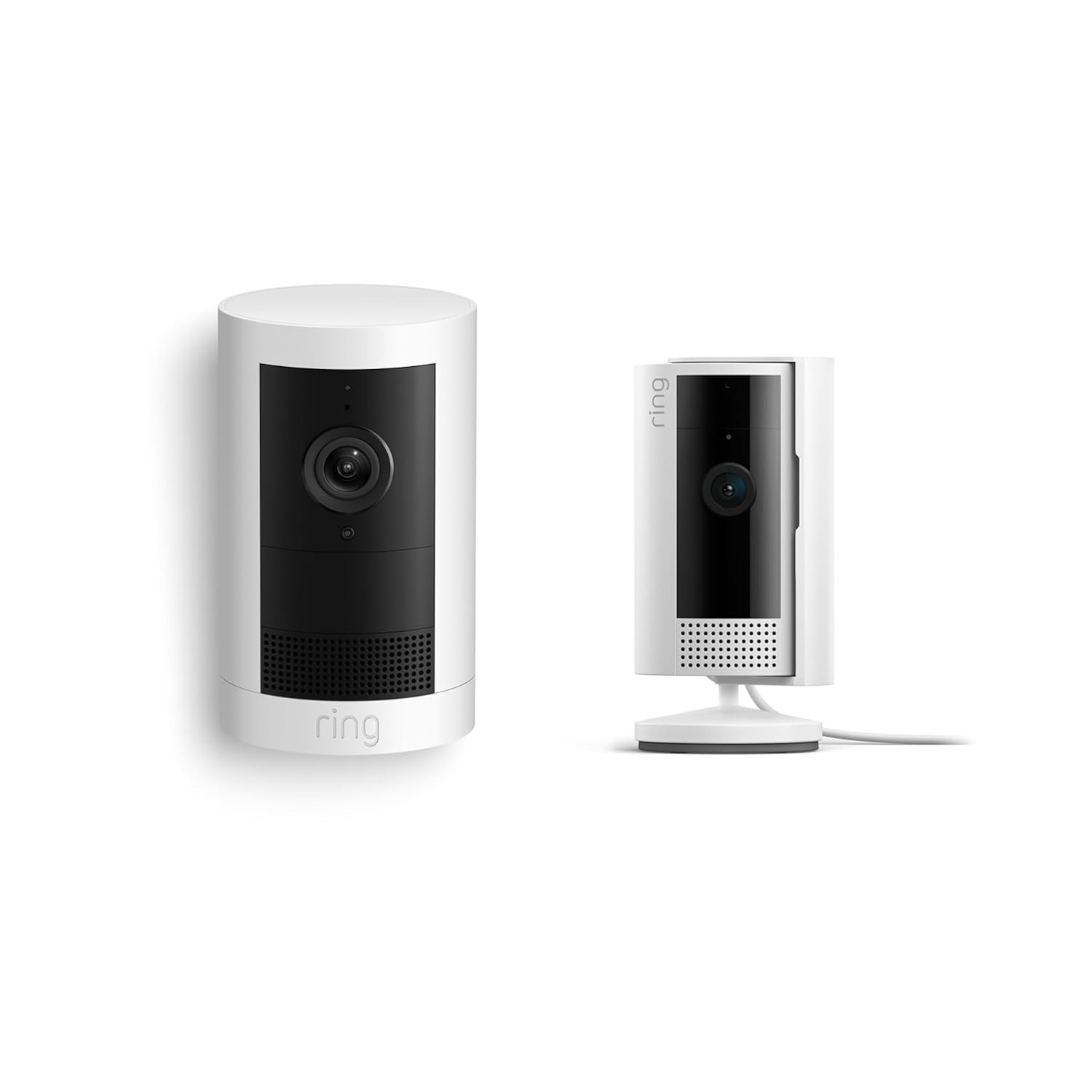 Ring Outdoor Cam Plus, Battery, White with Ring Indoor Cam (2nd Gen), White | Amazon (US)