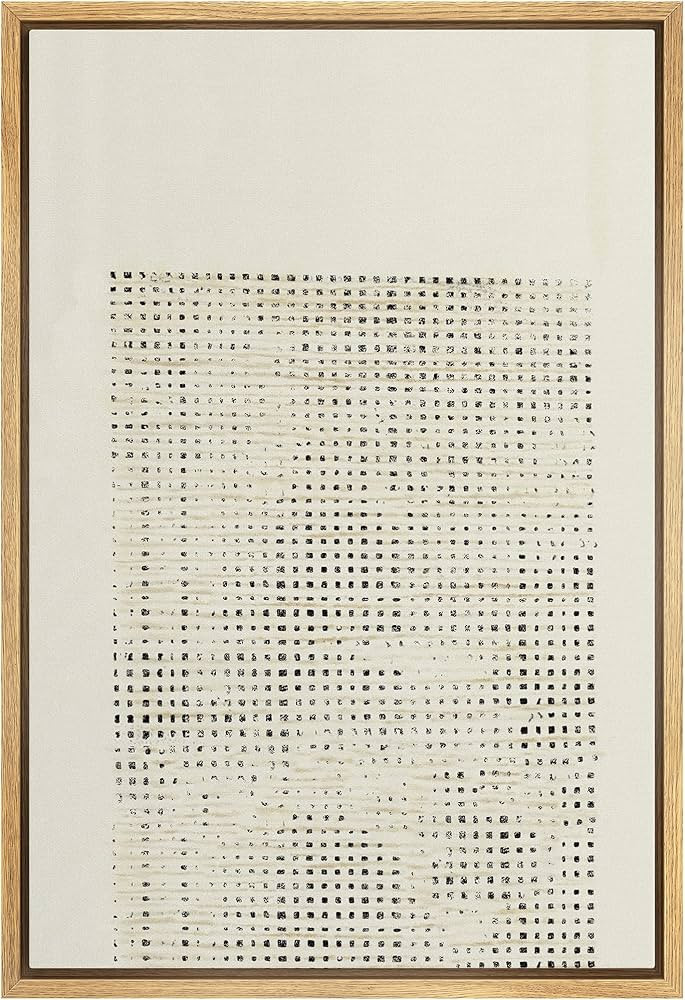 IDEA4WALL Framed Canvas Print Wall Art Distressed Tan Grunge Geometric Pattern Abstract Shapes Il... | Amazon (US)