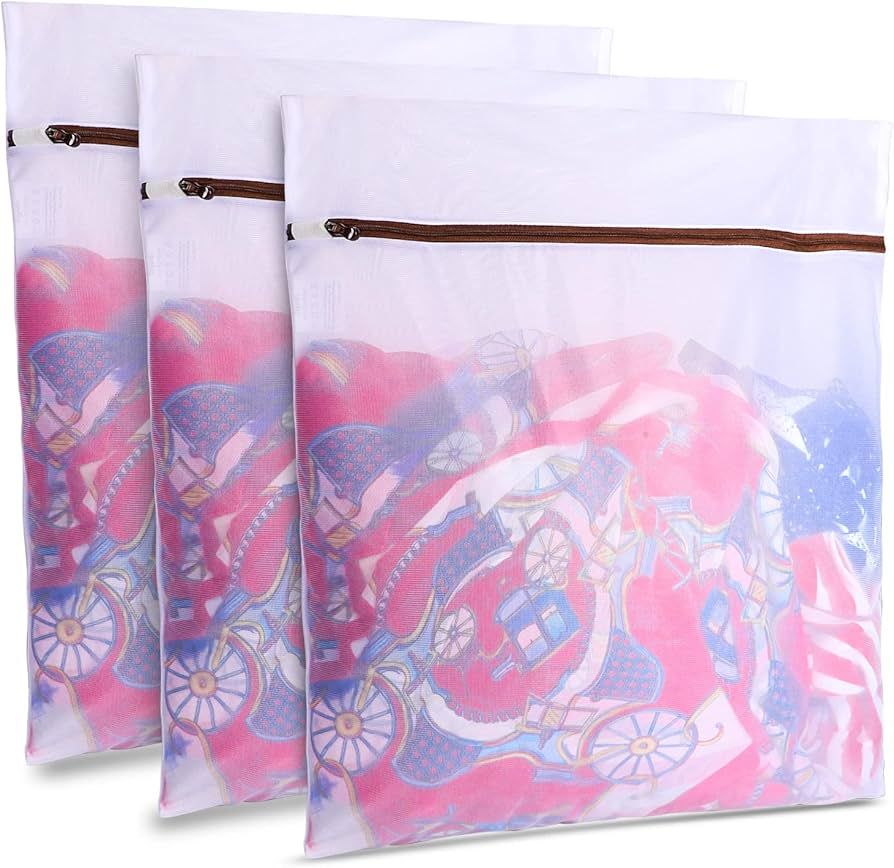 GOGOODA 3 PCS Extra Large Delicates Bag for Washing Mesh Wash Bags for Travel, Laundry, Hosiery, ... | Amazon (US)
