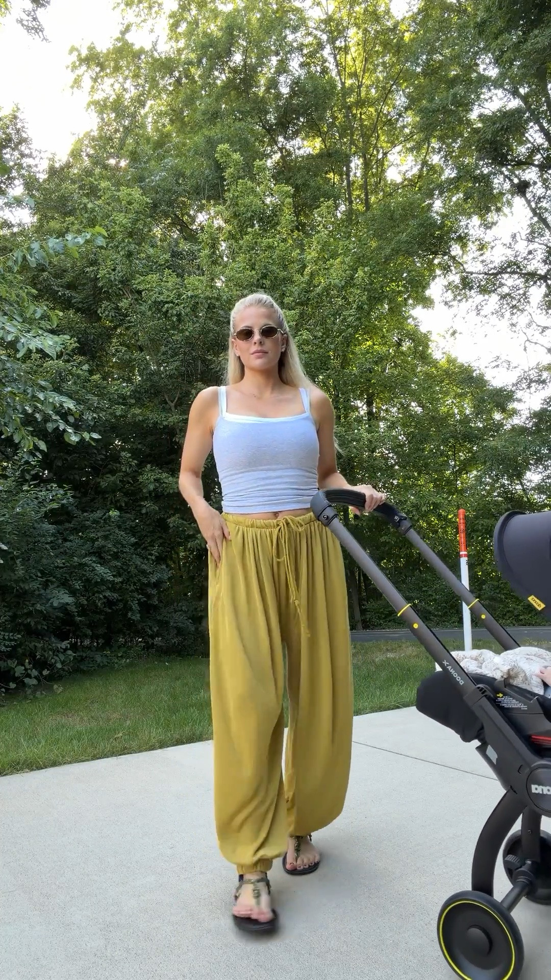 SIZE: Medium in tank, bra, & pants, true size in shoes! #kathleenpost

Walking outfit, casual summer look, balloon pant outfit, postpartum look, newborn phase

#LTKootd #LTKmomlife #LTKBaby