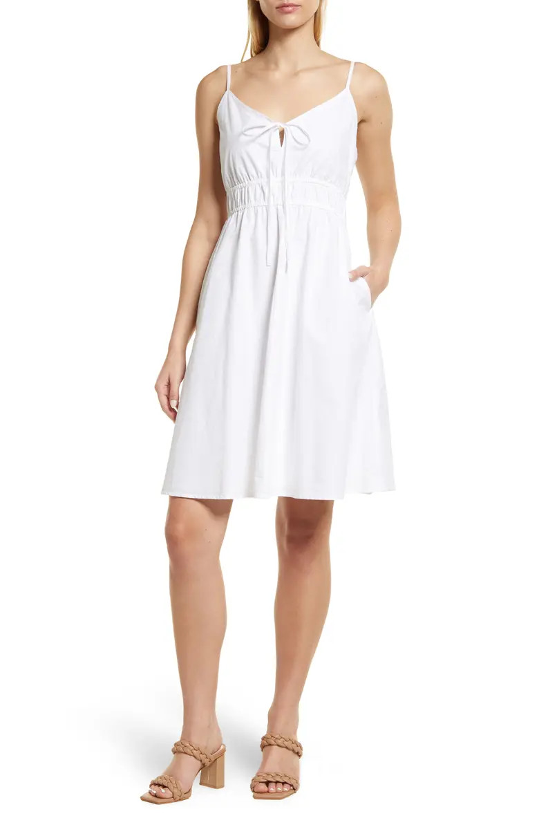 Melrose and Market Smocked Poplin Midi Dress | Nordstromrack | Nordstrom Rack