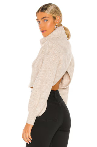 Michael Costello x REVOLVE Safia Peek A Boo Crop Cream in Neutral from Revolve.com | Revolve Clothing (Global)