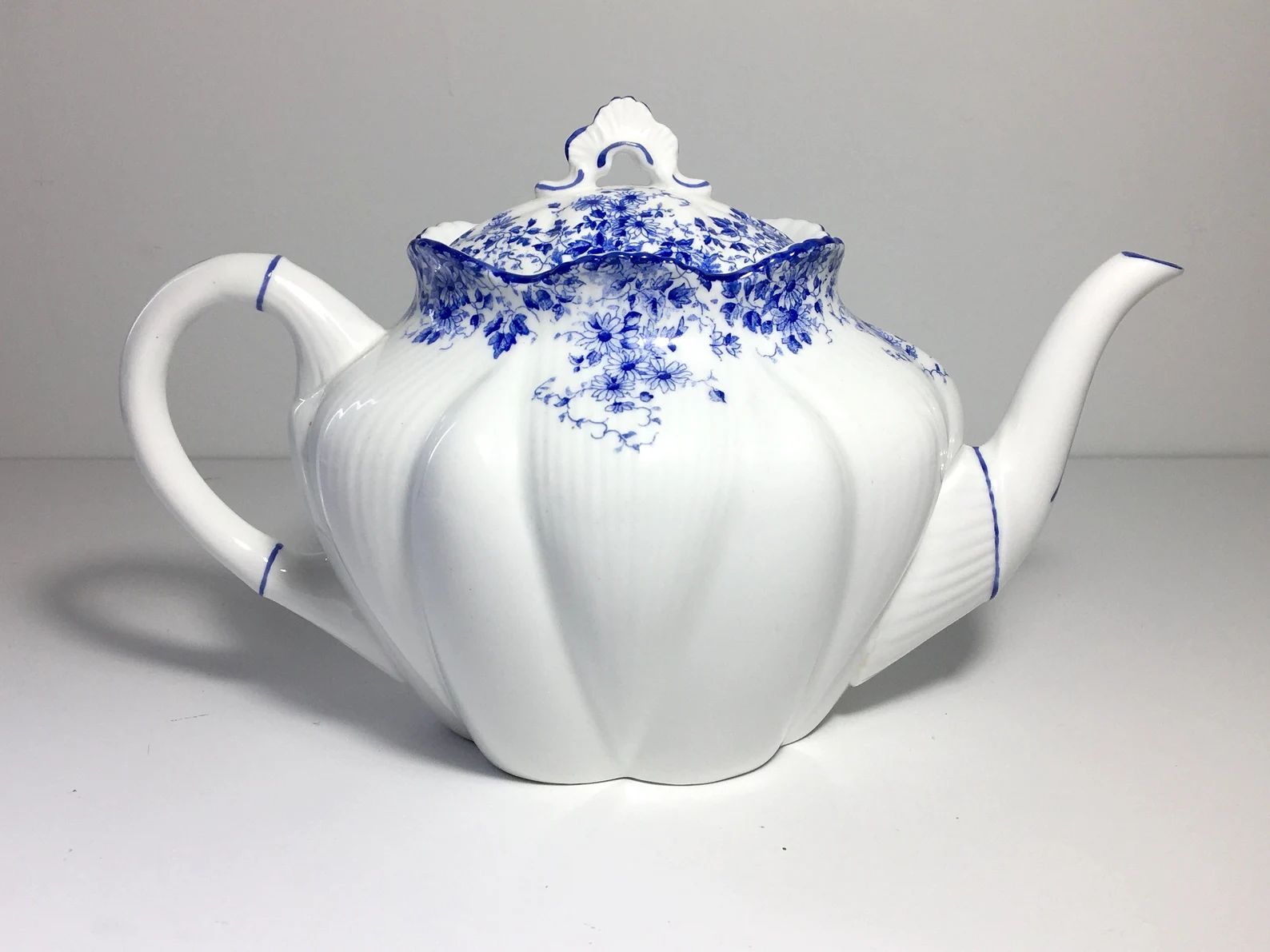 Shelley Dainty Blue Large Tea Pot | Etsy (US)