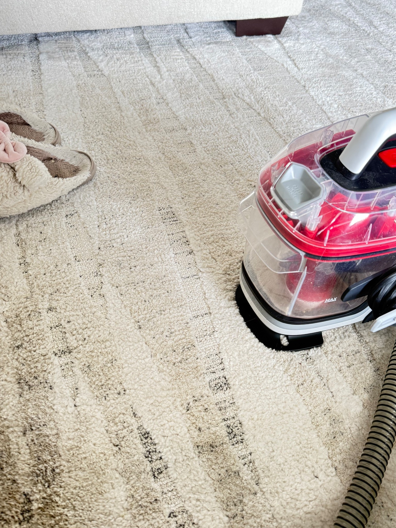 Absolutely did not plan on spilling orange juice on my cream carpet, but this little bad boy got the job done! #hoover #upholstery 

#LTKHome