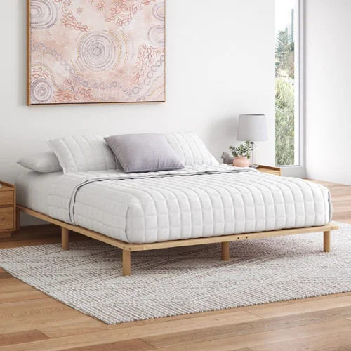 Temple & Webster Natural Monty Premium Wooden Bed Base | Temple & Webster AU