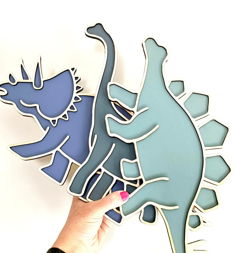 Extra Large Dinosaur Wall Plaques: Nursery & Kids Room Decor, Set of 3 - Etsy UK | Etsy (US)