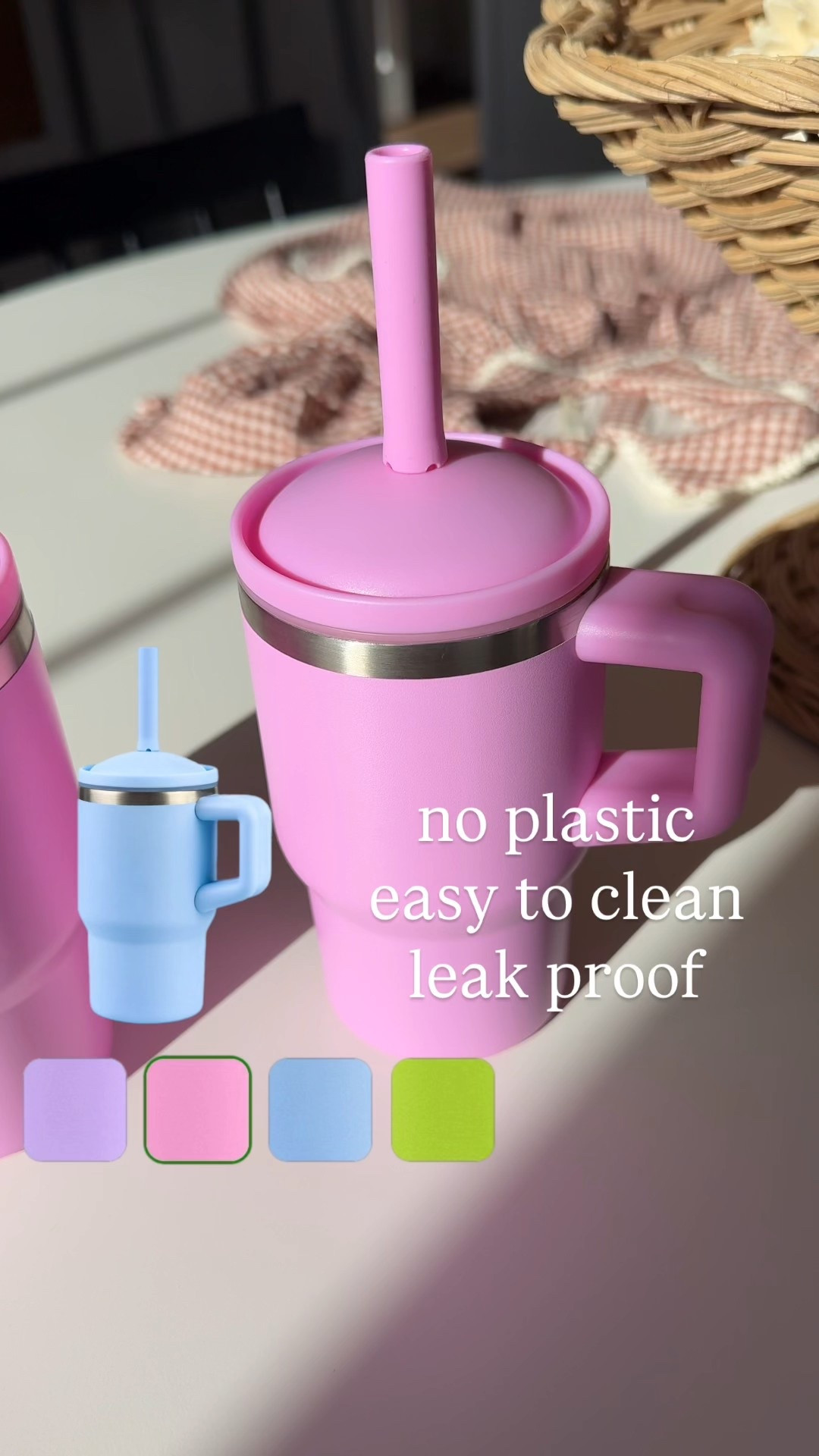 Plastic cups collect mildew and mold so easily but these are stainless seem, no plastic and way to clean. Plus leak proof! 

#LTKBaby #LTKHome #LTKKids