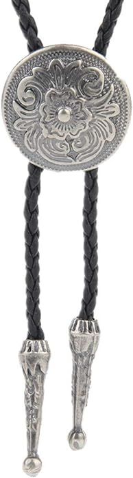 Western Black Bolo Tie for Men and Women,Native American Leather Bolo Tie String | Amazon (US)