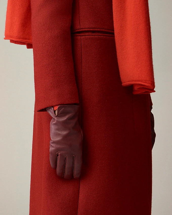 Leather tech-touch gloves | J. Crew US