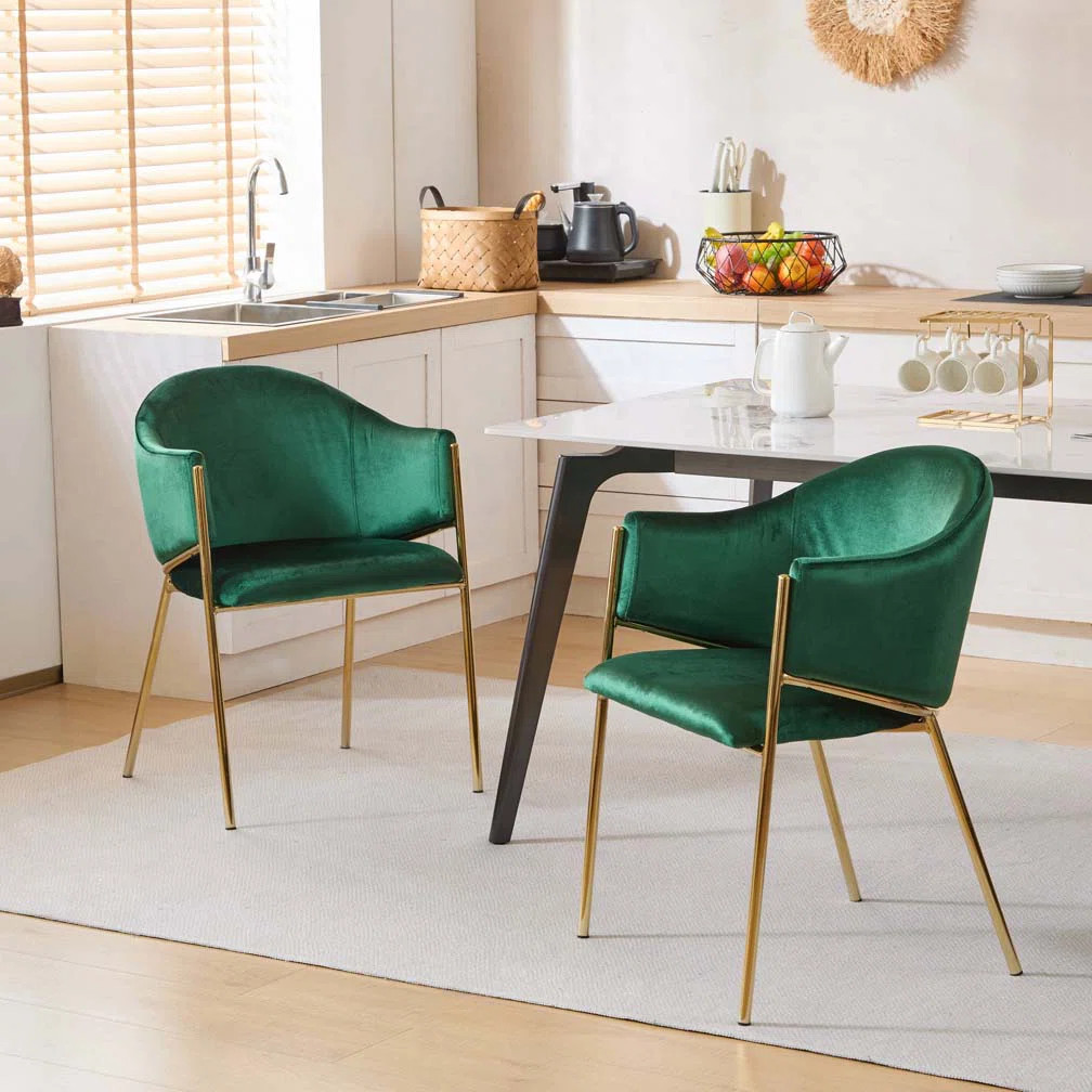 Velvet Upholstered Dining Chair | Wayfair North America