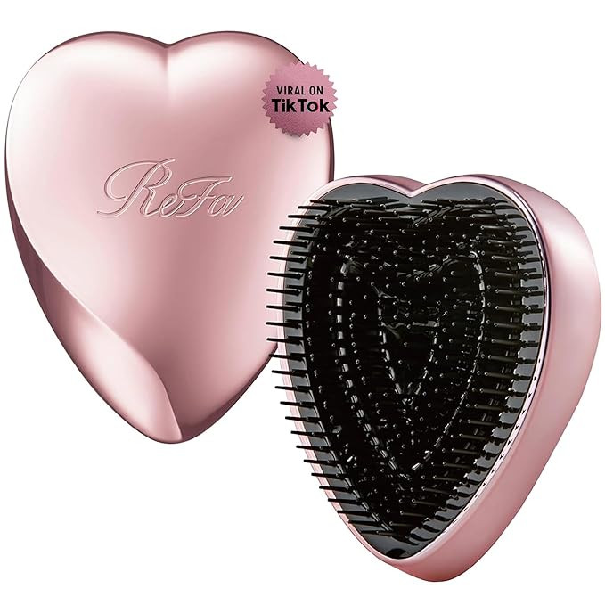 ReFa HEART BRUSH ROSE GOLD | Heart Shaped Detangling Brush for Women | Small Hair Brush for Thick... | Amazon (US)