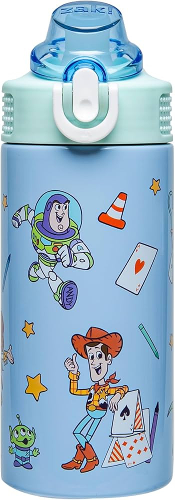 Zak Designs Disney and Pixar Toy Story Sage Kids Water Bottle For School or Travel, 14oz Stainles... | Amazon (US)