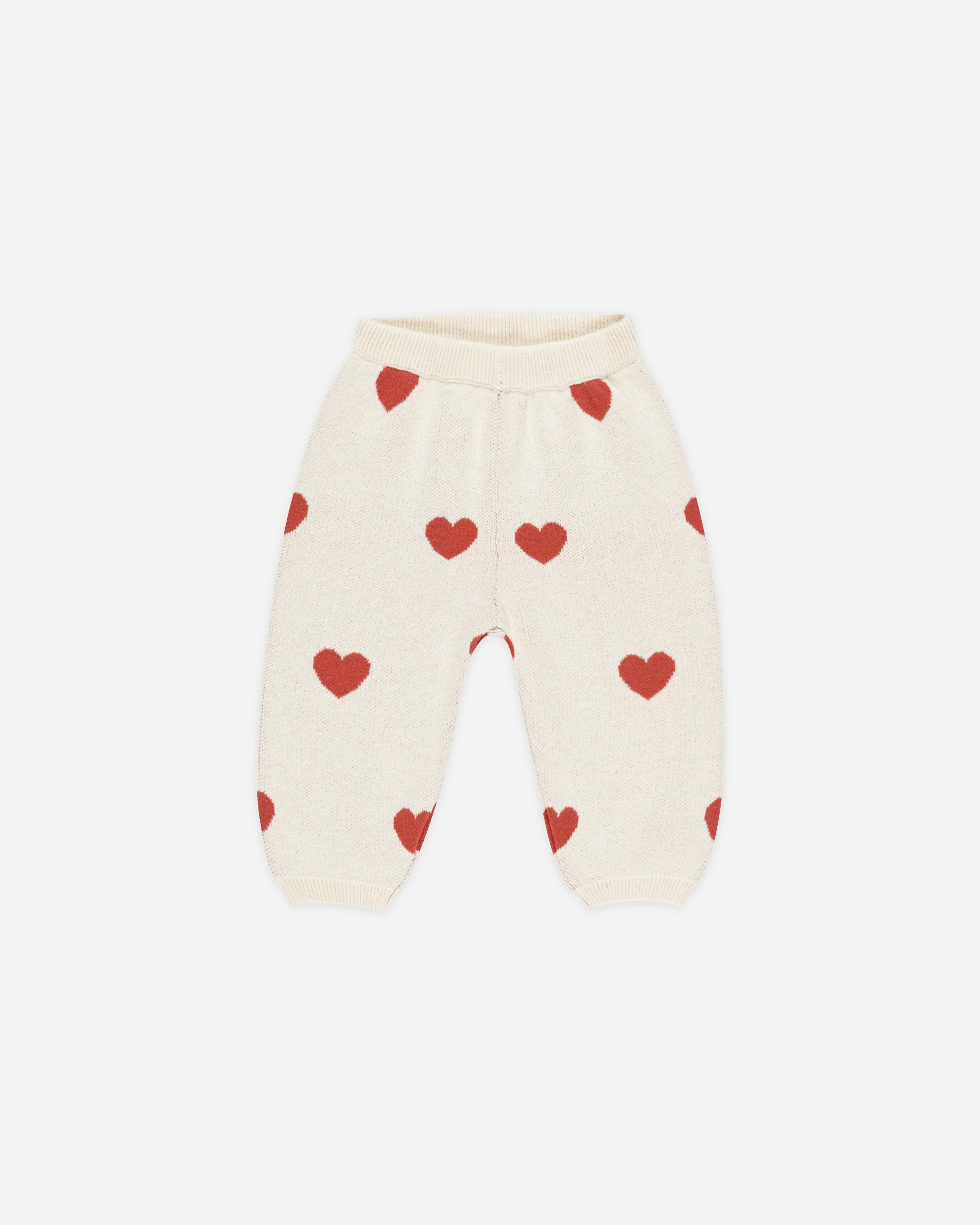 Heart Knit Pants || Natural | Rylee + Cru
