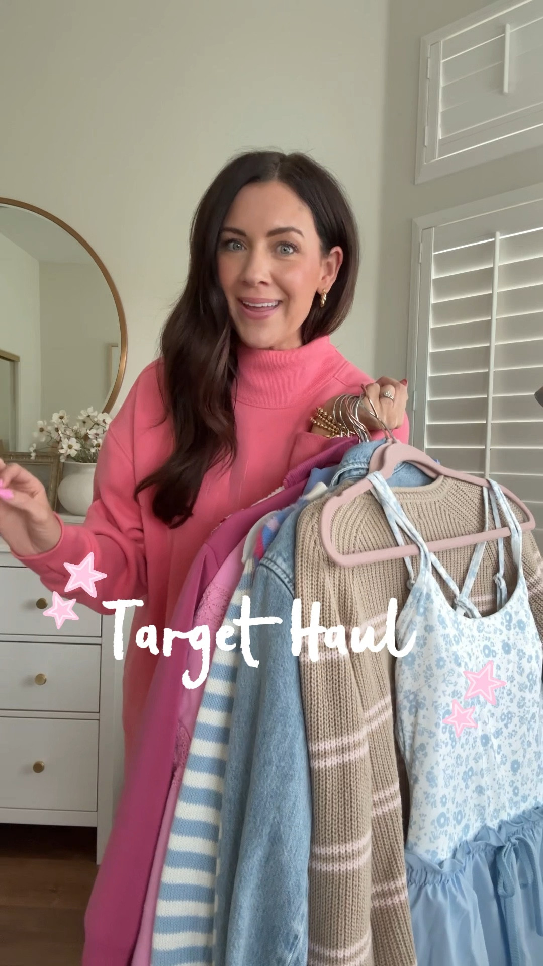Comment DETAILS to shop✨ Target Haul-new arrivals & favorites I’ve been loving! 
.
.
SIZING-
Denim Pocket front jeans-2 regular
Striped blue cardigan-medium
Pink .+ blue sweater-small
Red cardigan-small 
Athletic dress-small
Crochet pink pullover-xs, runs very oversized!
Wide leg jeans-4 regular
Pink + tan striped sweater-small, want medium
Pink pocket front jeans-2 but want 4, run tts find a little tighter than denim
Raspberry zip up-xs
Henley tank-medium
.
.
Target style #targetstyle 

#LTKValentine #LTKSeasonal