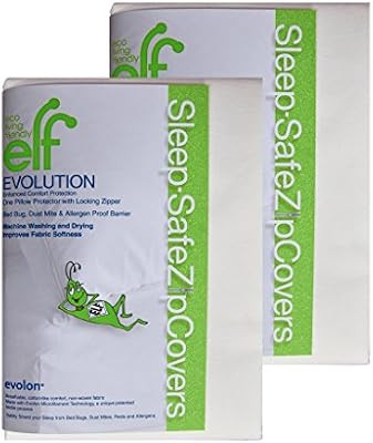 Eco Living Friendly Evolon Allergy Pillow Protector | 2 Pack Standard Zippered Encasement | Dust ... | Amazon (US)