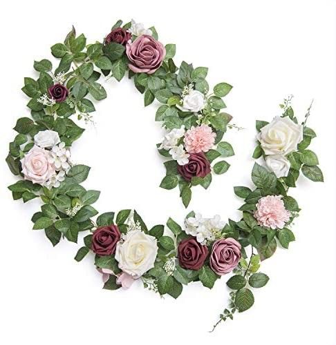 Artificial Rose Flower Runner 5ft Rustic Flower Garland Floral Arrangements Wedding... | Amazon (US)