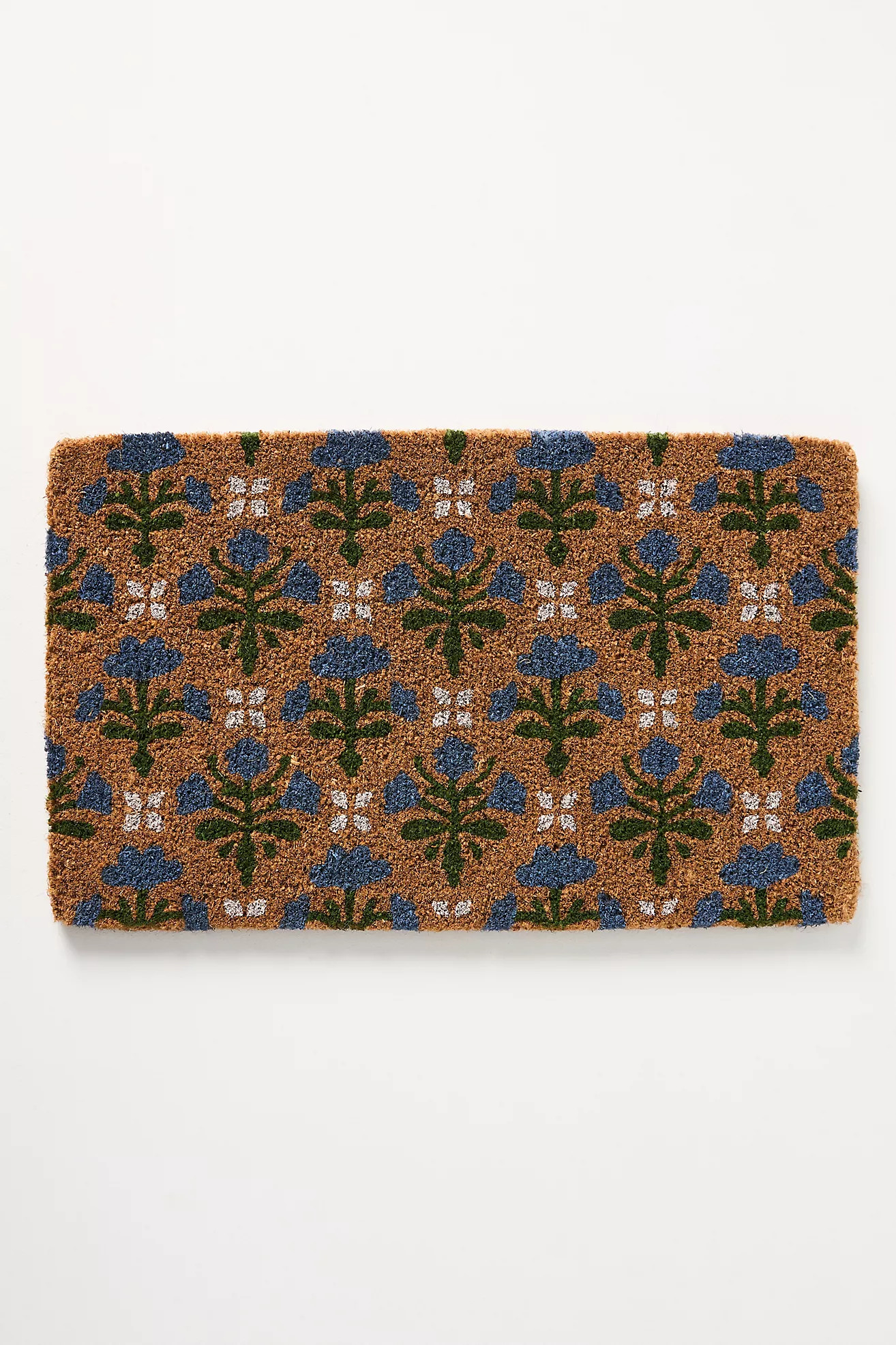 Laura Block Printed Coir Doormat | Anthropologie (US)