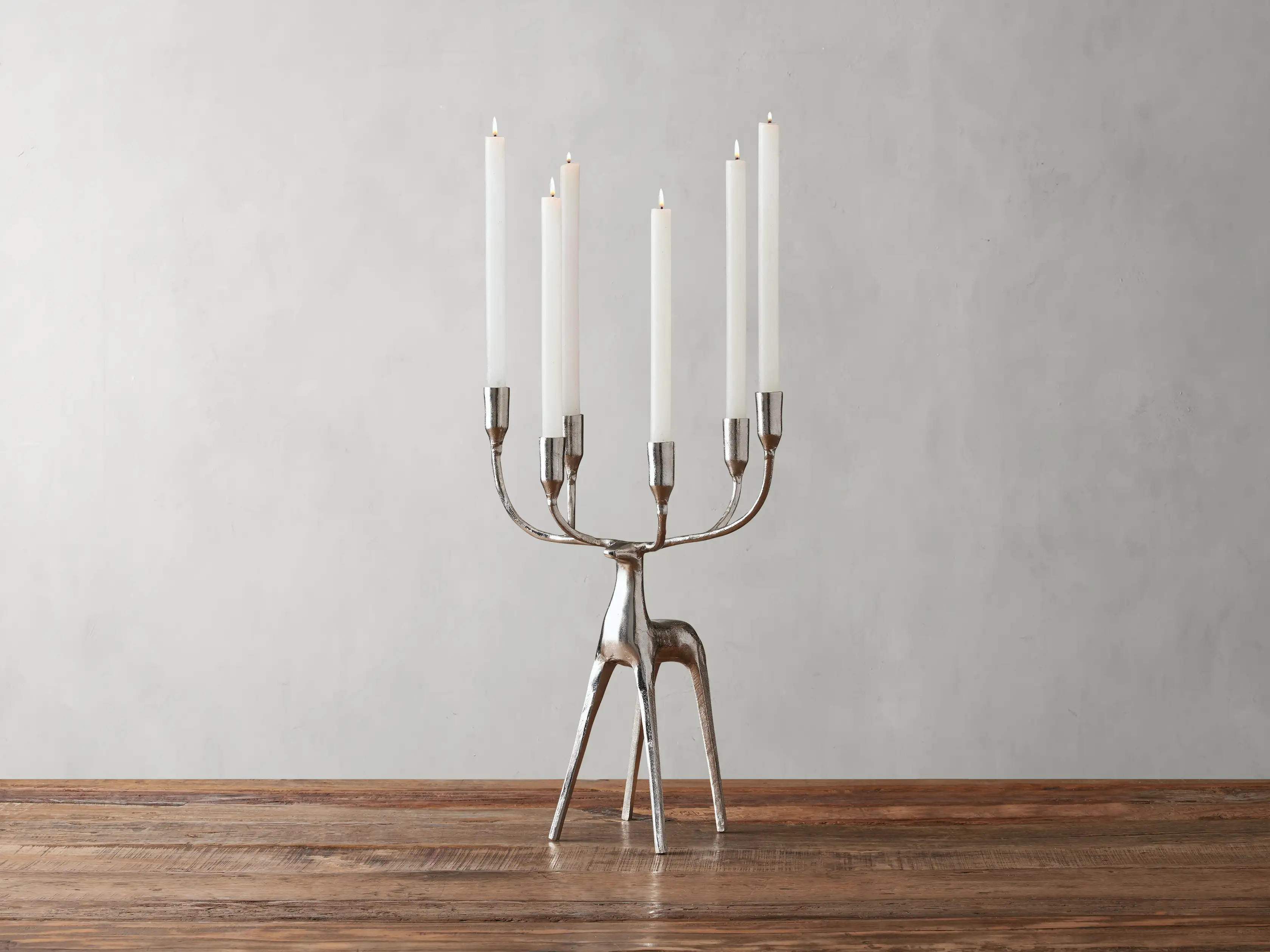 Modern Deer Standing Taper Holder | Arhaus