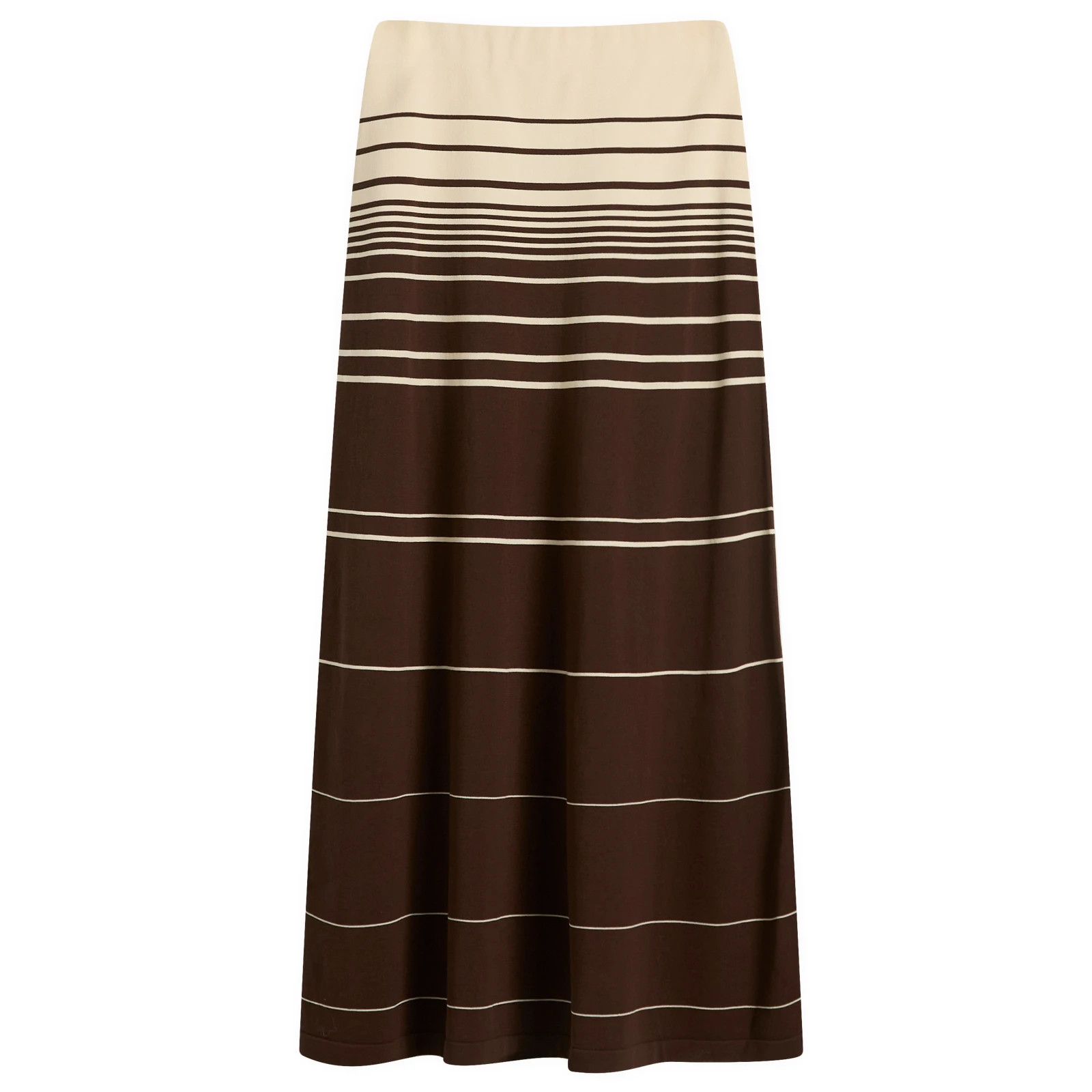 Faithfull The Brand Women's Casia Maxi Skirt in Accordion Stripe Brown Beige, Size Medium | END. Clothing