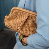 Raffia Summer Purse Bag, Large Straw Clutch Straw Beach Wedding Pouch Gift For Handmade | Etsy (US)