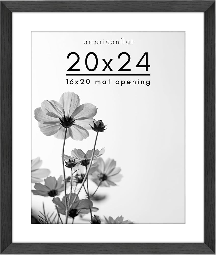 Americanflat 20x24 Picture Frame with Polished Plexiglass - Use as 16x20 Frame with Mat or 20x24 ... | Amazon (US)