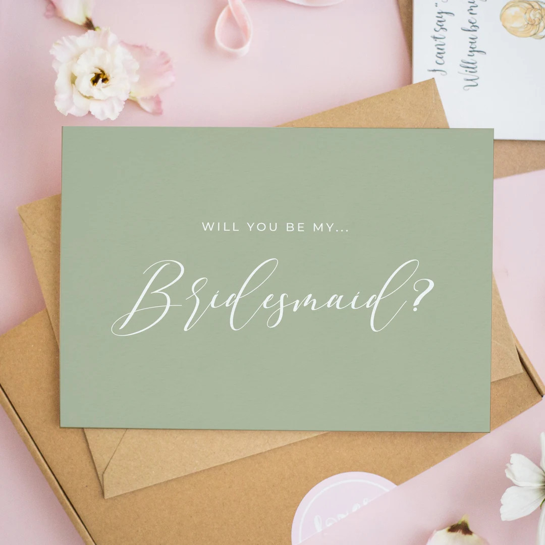 Will You Be My Bridesmaid Card, 5x7" Bridesmaid Card, Will You Be My Bridesmaid, Bridesmaid Propo... | Etsy (US)