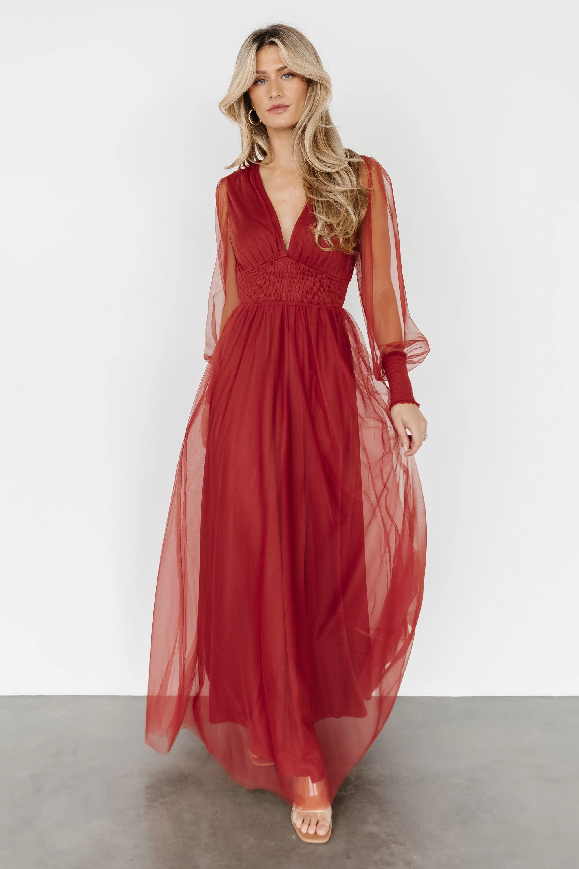 Layla Tulle Maxi Dress | Terracotta | Baltic Born
