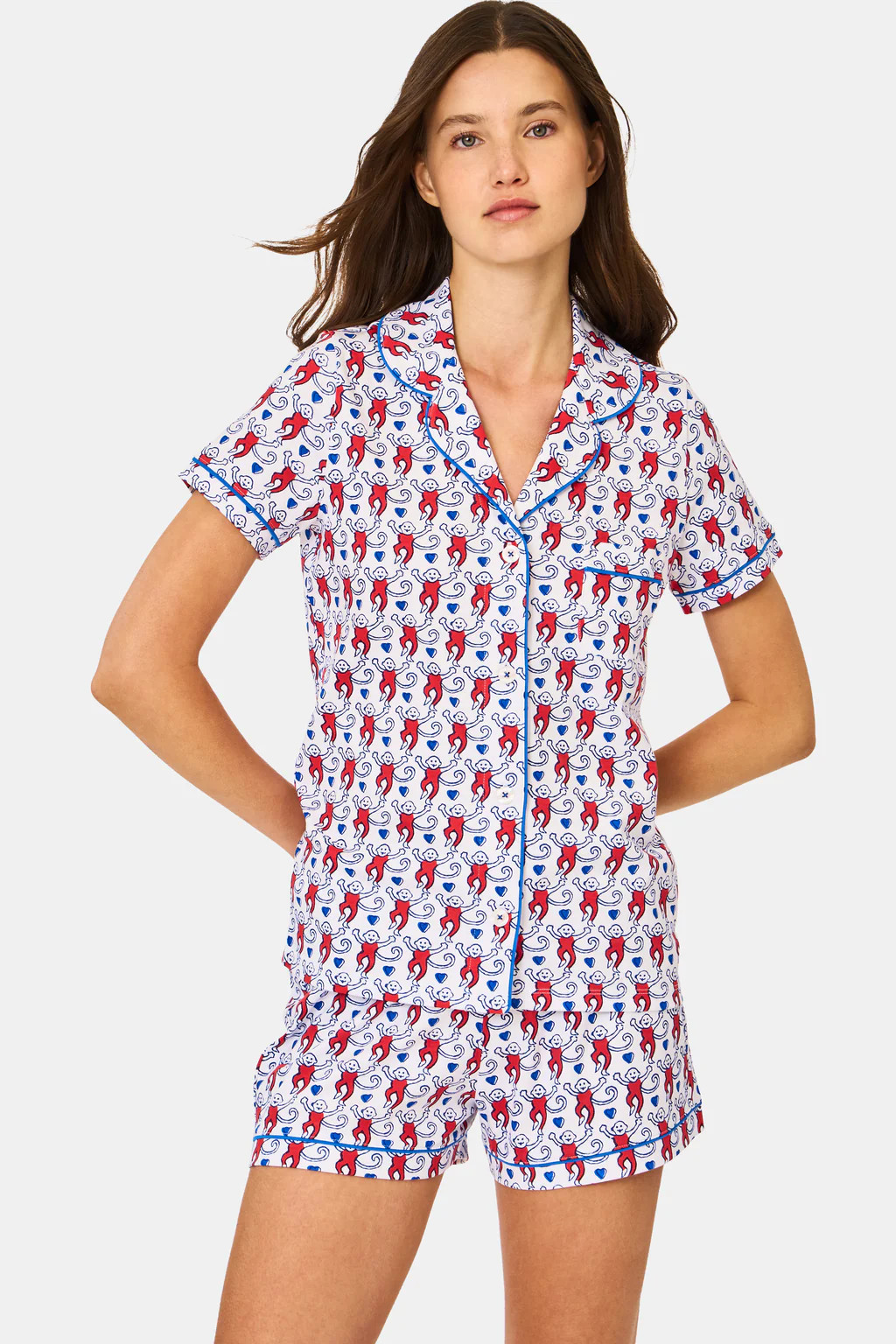 Campus Lovely Monkey Polo Pajamas | Roller Rabbit